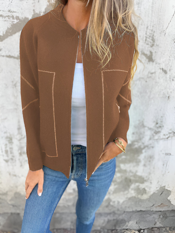 Mirla | Dam Zip Jacka med fickor-Eva Jonsson