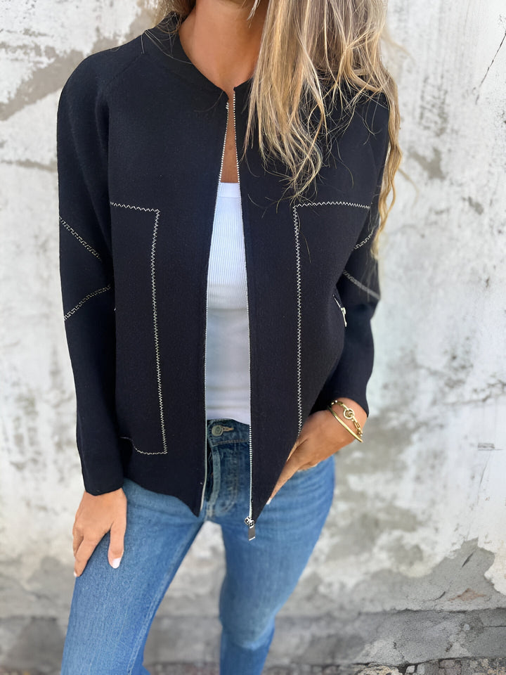 Mirla | Dam Zip Jacka med fickor-Eva Jonsson