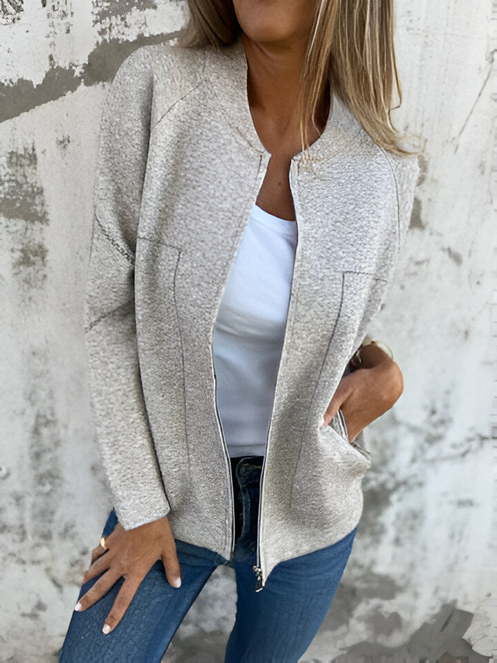 Mirla | Dam Zip Jacka med fickor-Eva Jonsson