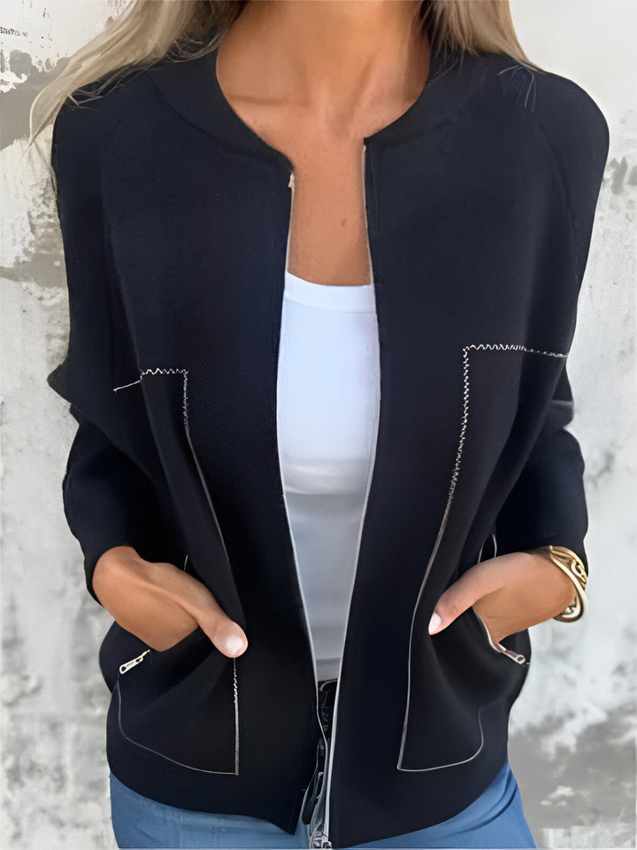 Mirla | Dam Zip Jacka med fickor-Eva Jonsson