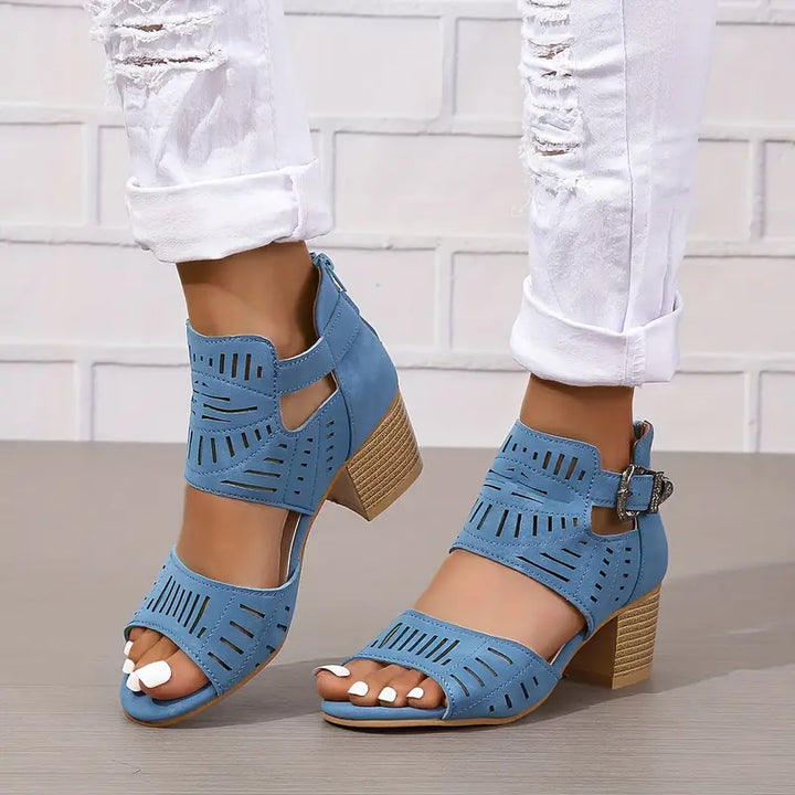 Mirla | Dam sandaler med tjock klack-Eva Jonsson