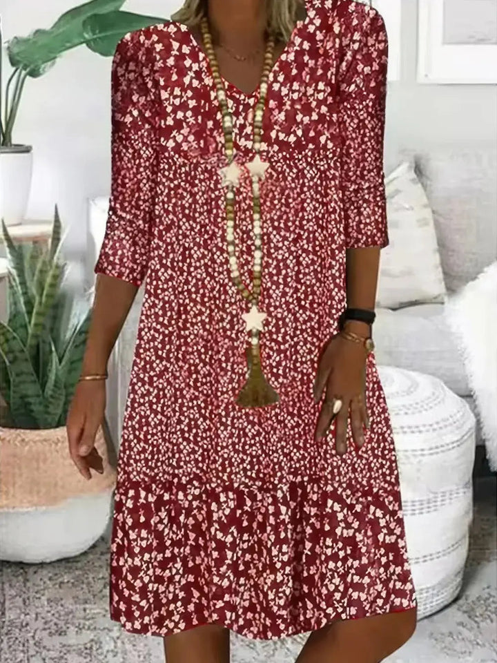 Mirla | Dam sommardress med blommönster-Eva Jonsson