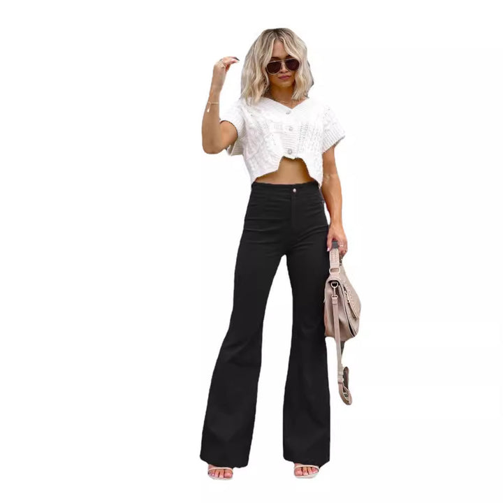 Mirla | Dambyxor Svart Regular Fit Elegant-Eva Jonsson