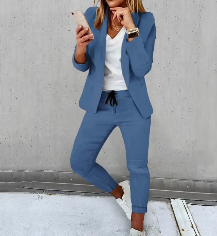 Mirla | Damdräkt Tvådelad Byxa och Blazer Sommar-Eva Jonsson