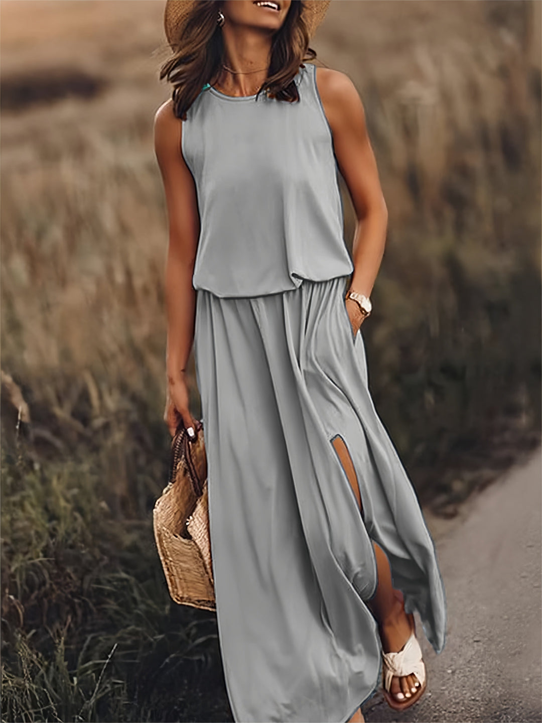 Mirla | Damens svart modal boho maxiklänning färger-Eva Jonsson