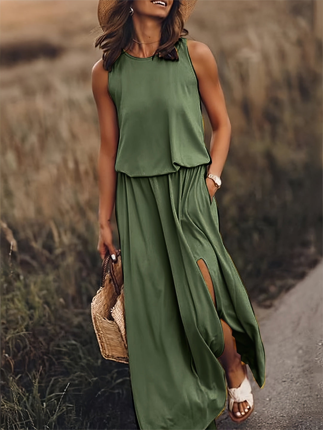 Mirla | Damens svart modal boho maxiklänning färger-Eva Jonsson