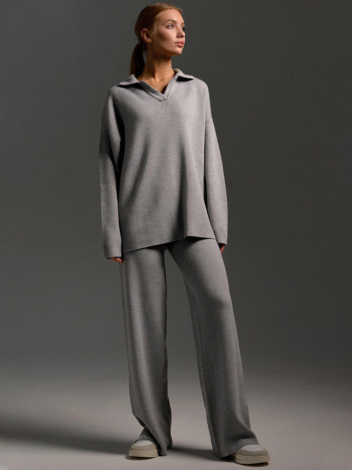 Mirla | Damenset för loungewear - Oversized sweatshirt och lösa byxor-Eva Jonsson