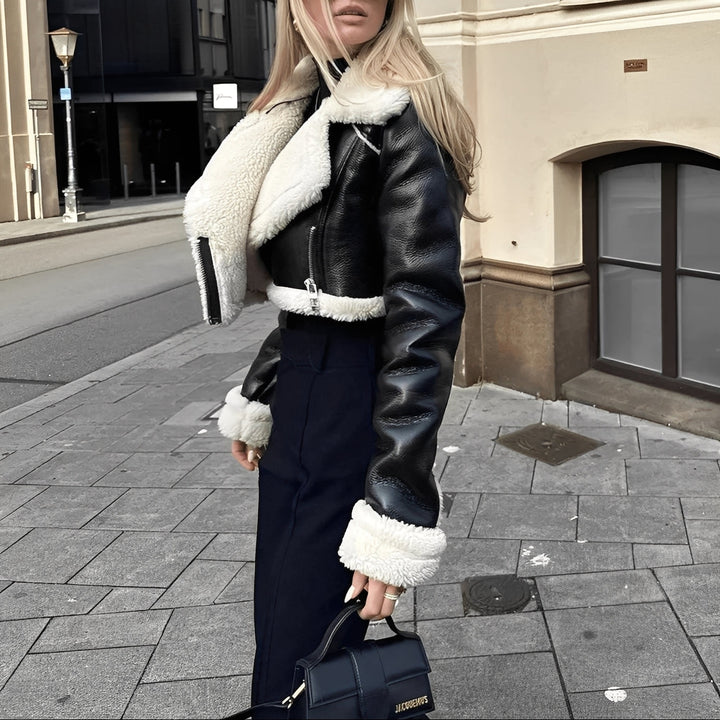 Mirla | Damernas Läderjacka med Ullfoder för Värme-Eva Jonsson