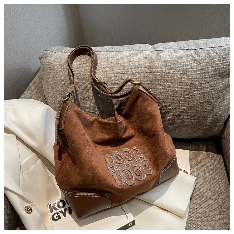 Mirla | Damernas Lyxvarumärke Messenger Väskor Retro Brun Crossbody Tote Väskor Hink Clutch Väska Inköp Stor Kapacitet Resväska-Eva Jonsson