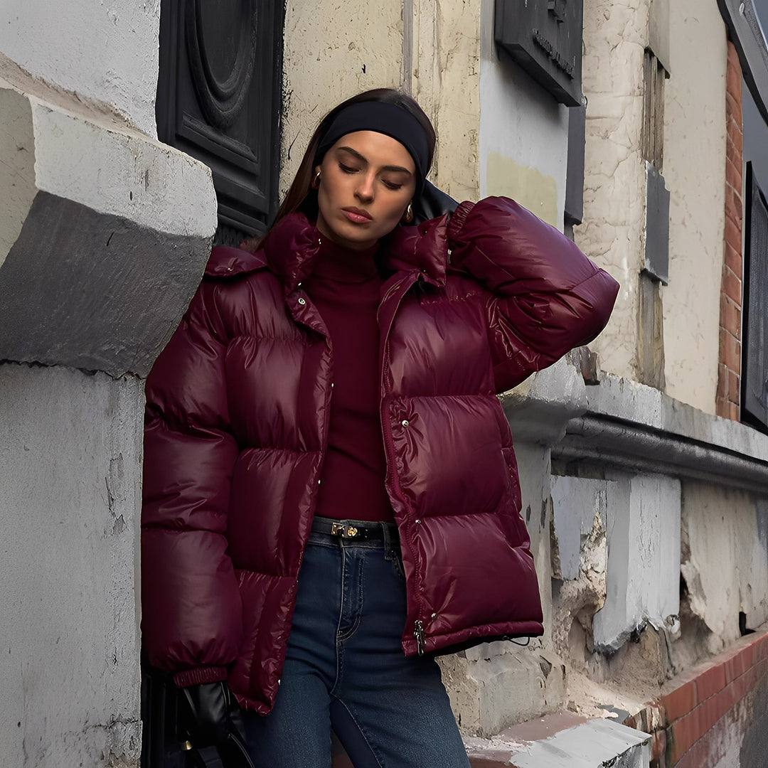 Mirla | Damernas Vinterjacka med Avtagbar Huva-Eva Jonsson