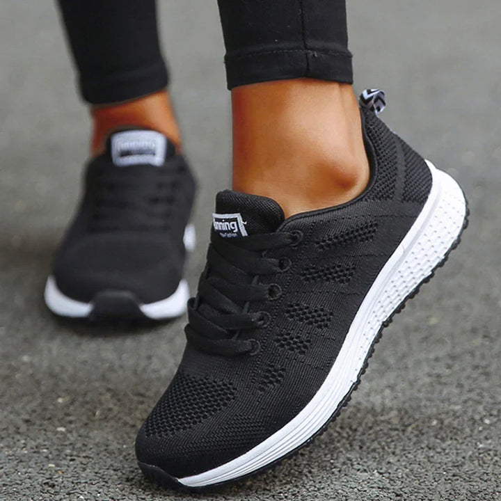 Mirla | Damers Andningsbara Mesh Tyg Snörade Sneakers-Eva Jonsson