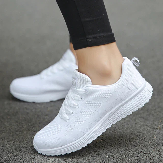 Mirla | Damers Andningsbara Mesh Tyg Snörade Sneakers-Eva Jonsson
