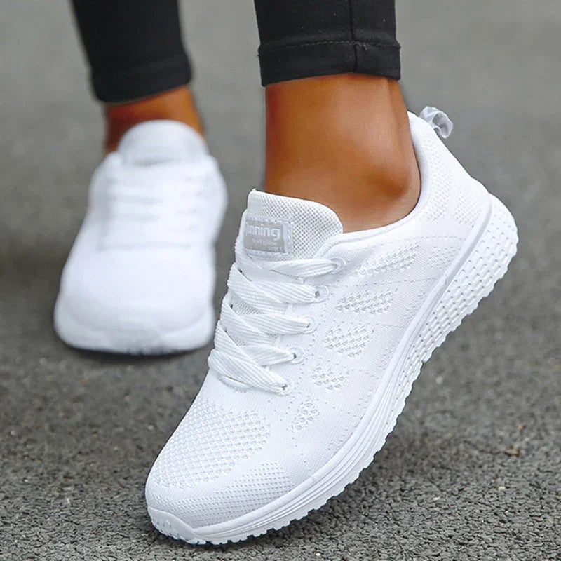 Mirla | Damers Andningsbara Mesh Tyg Snörade Sneakers-Eva Jonsson