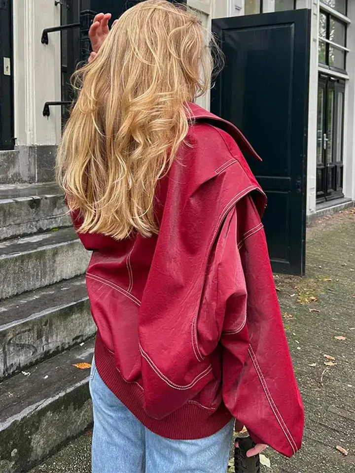 Mirla | Damjacka i vinröd-Eva Jonsson