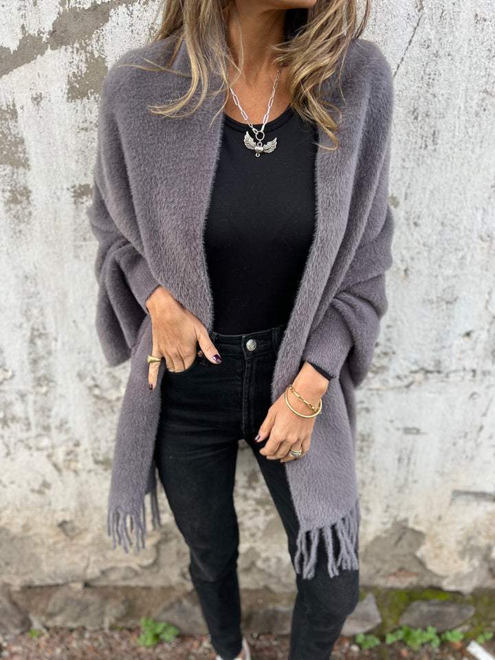 Mirla | Damjacka med fransar - Lång damjacka vinter-Eva Jonsson