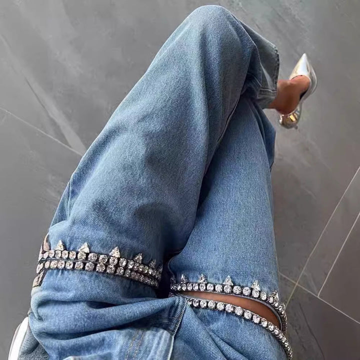 Mirla | Damjeans med hål, Rak passform-Eva Jonsson