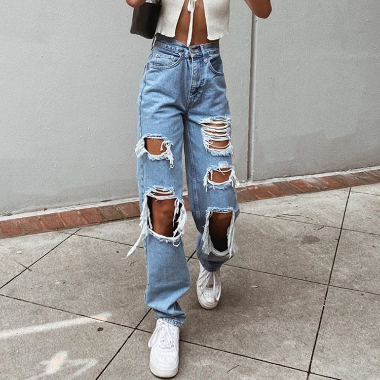Mirla | Damjeans med rivningar och tvättad effekt-Eva Jonsson