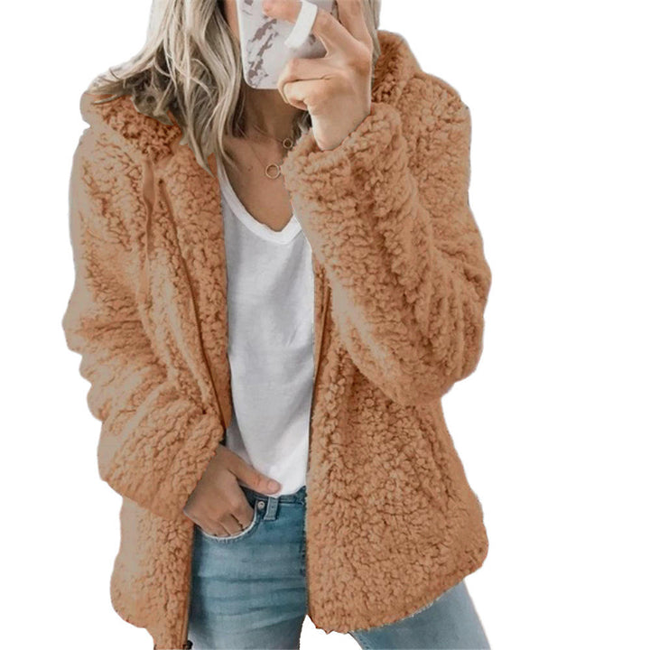 Mirla | Damkläder Elegant Björn Teddy Pälskappa: Mjuk fleecekappa med fickor och dragkedja-Eva Jonsson