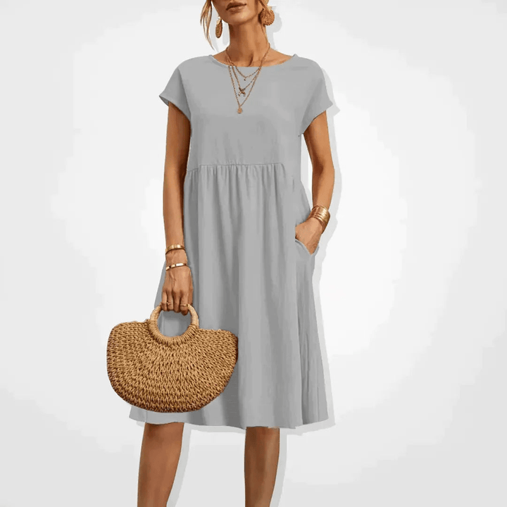 Mirla | Damklänning Stilfullt Midi Klänning Sommar Elegans-Eva Jonsson