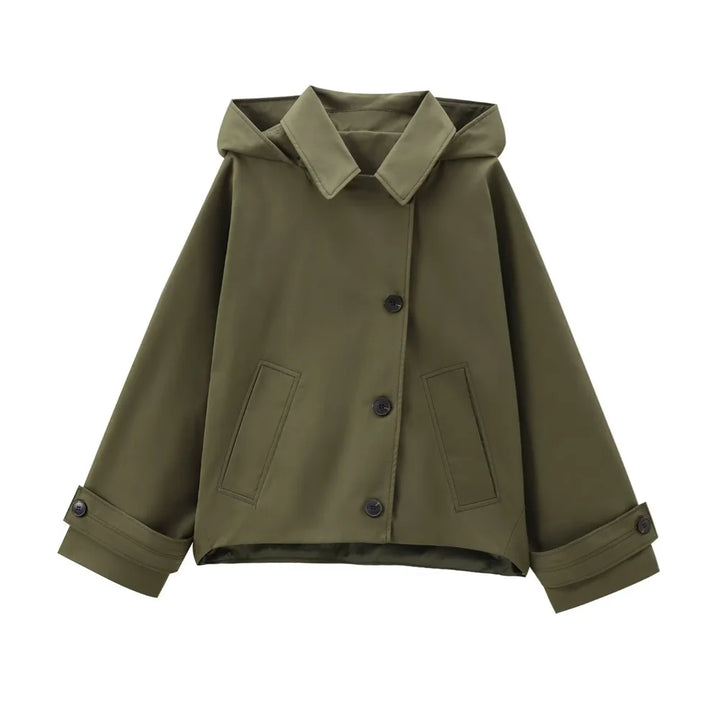 Mirla | Damm Trenchcoat med Huva-Eva Jonsson