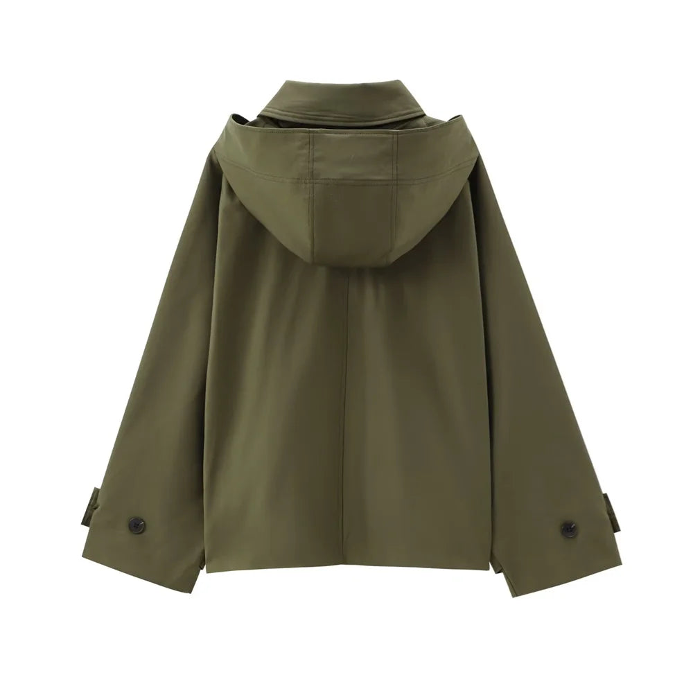 Mirla | Damm Trenchcoat med Huva-Eva Jonsson