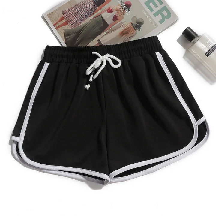 Mirla | Damrandiga shorts med andningsbart, elastiskt midjeband-Eva Jonsson