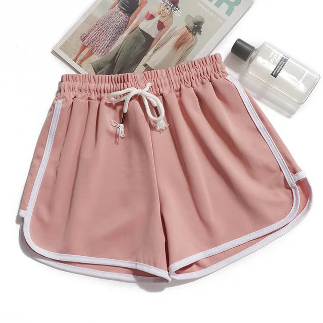 Mirla | Damrandiga shorts med andningsbart, elastiskt midjeband-Eva Jonsson
