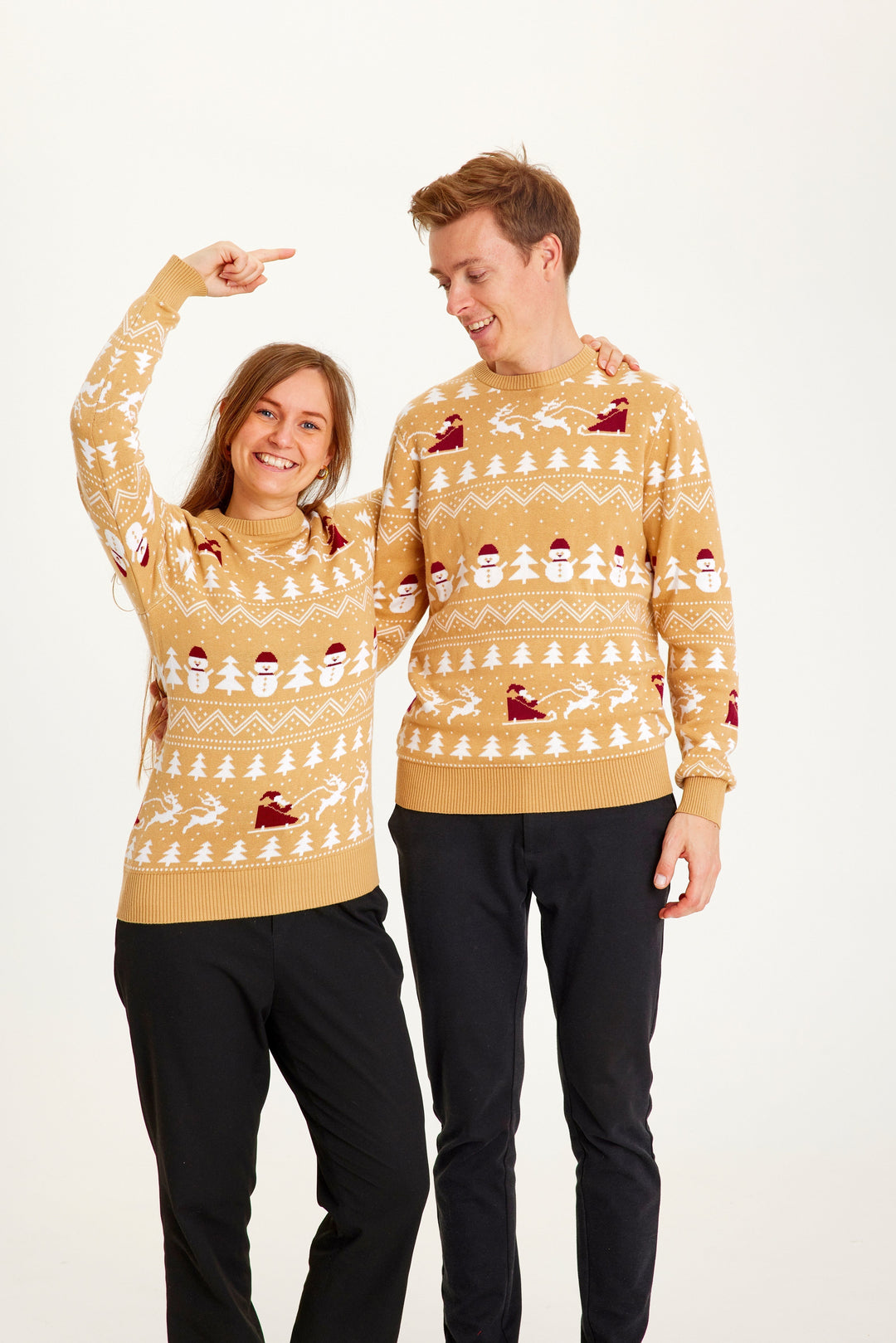 Mirla | Den Stiliga Jultröjan Beige - Herr-Eva Jonsson