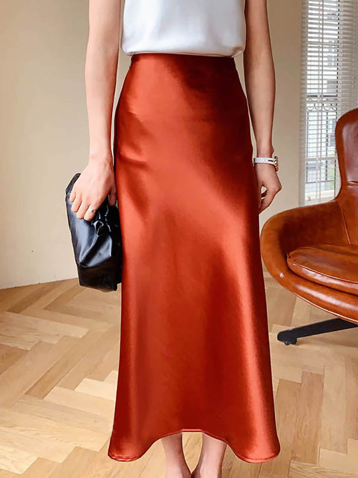Mirla | Den eleganta midikjolen i satin-Eva Jonsson