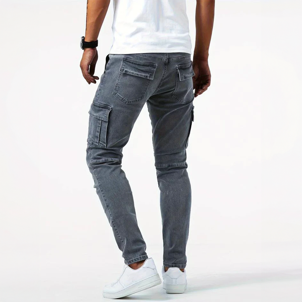 Mirla | Denim Cargo Jeans-Eva Jonsson