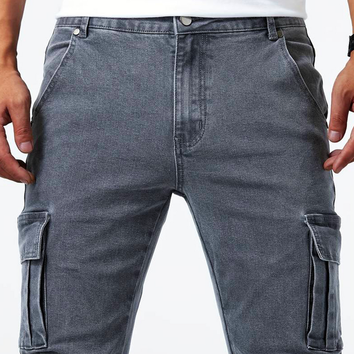 Mirla | Denim Cargo Jeans-Eva Jonsson