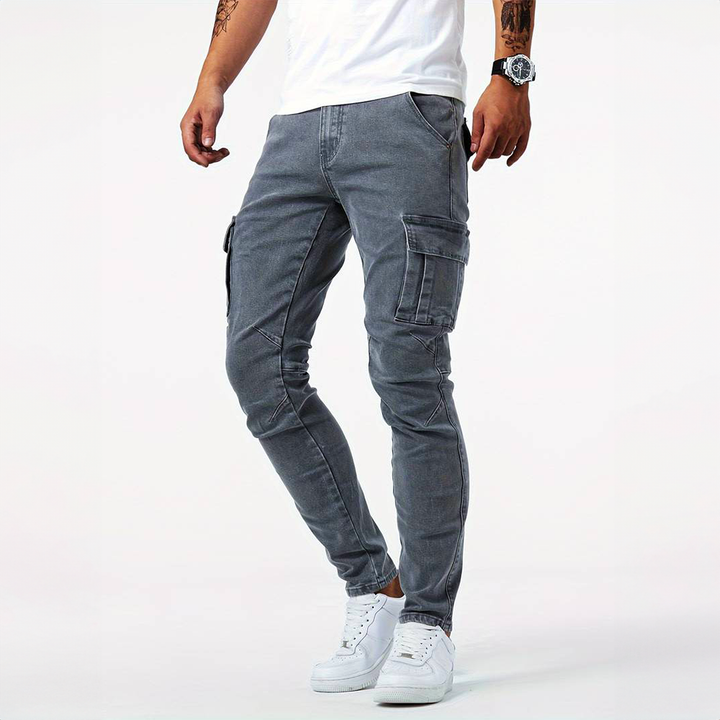 Mirla | Denim Cargo Jeans-Eva Jonsson