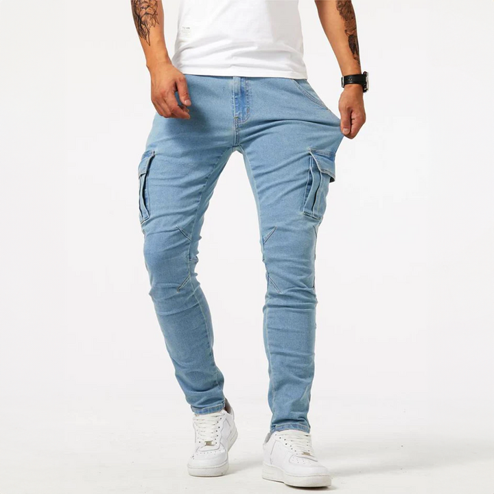 Mirla | Denim Cargo Jeans-Eva Jonsson