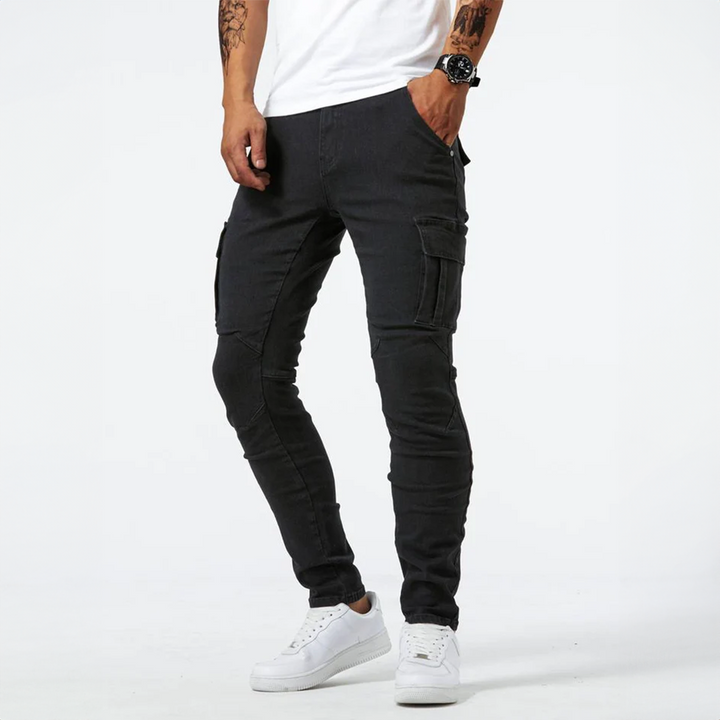 Mirla | Denim Cargo Jeans-Eva Jonsson