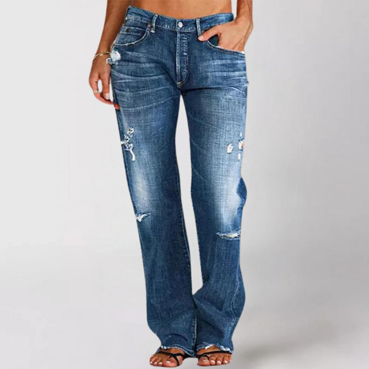 Mirla | Denim-Jeans med Vid Ben-Eva Jonsson