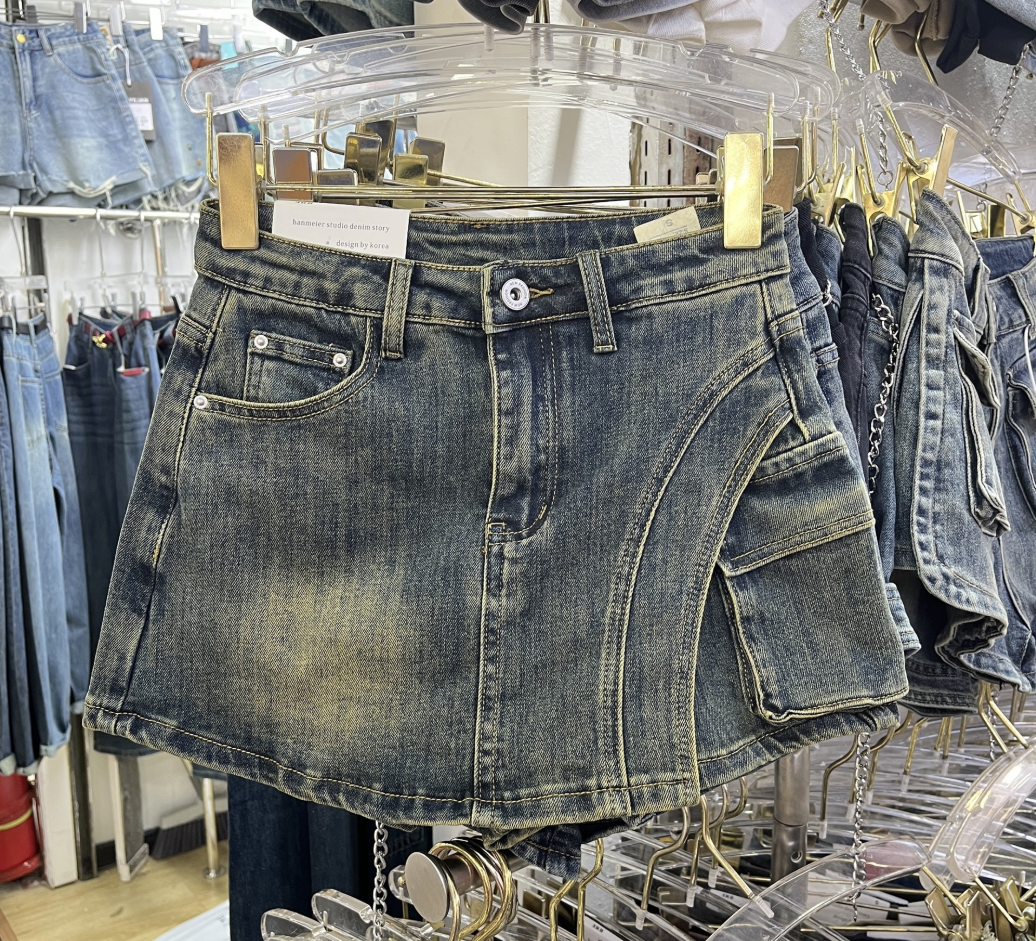 Mirla | Denim Skort Denim Minikjol-Eva Jonsson