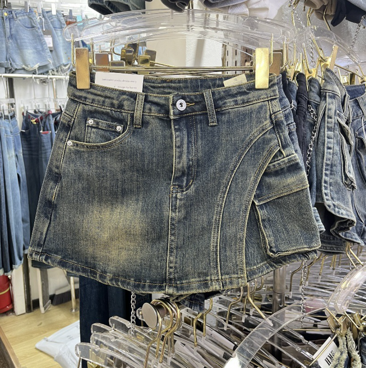 Mirla | Denim Skort Denim Minikjol-Eva Jonsson