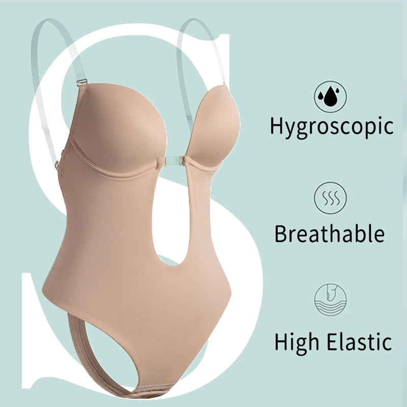 Mirla | Djup V-ringning Formande Bodysuit-Eva Jonsson