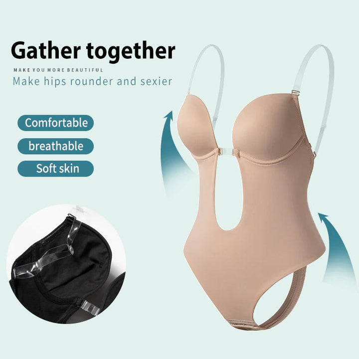 Mirla | Djup V-ringning Formande Bodysuit-Eva Jonsson