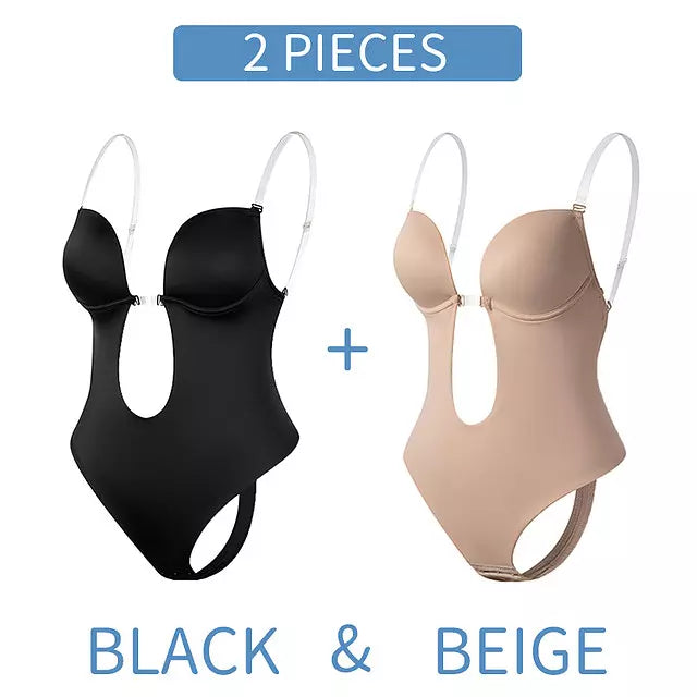 Mirla | Djup V-ringning Formande Bodysuit-Eva Jonsson
