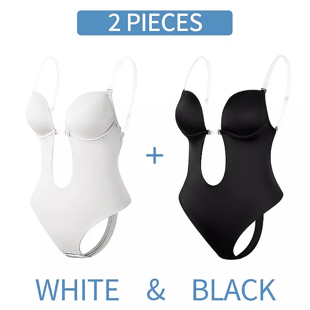 Mirla | Djup V-ringning Formande Bodysuit-Eva Jonsson