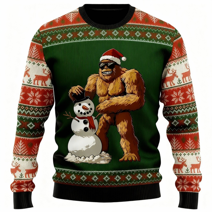 Mirla | Djur- och Snögubbe-Mönsterdesign - Festival För Högtidstryck Ugly Sweater-Eva Jonsson