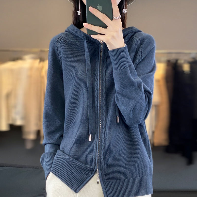 Mirla | Dragkedja Hoodie-Eva Jonsson