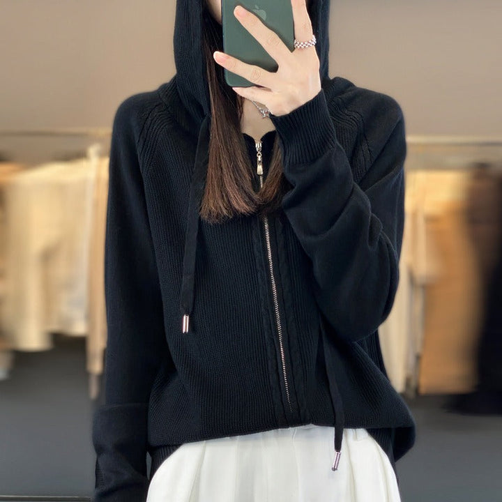 Mirla | Dragkedja Hoodie-Eva Jonsson