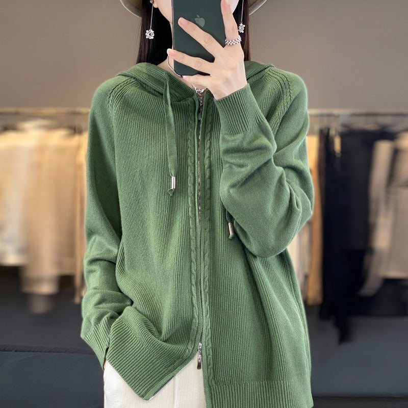 Mirla | Dragkedja Hoodie-Eva Jonsson