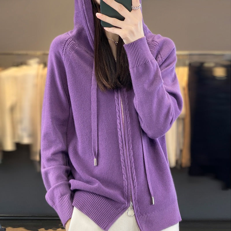 Mirla | Dragkedja Hoodie-Eva Jonsson