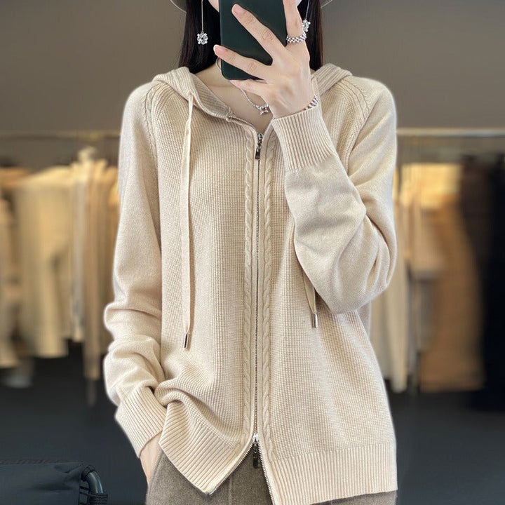 Mirla | Dragkedja Hoodie-Eva Jonsson