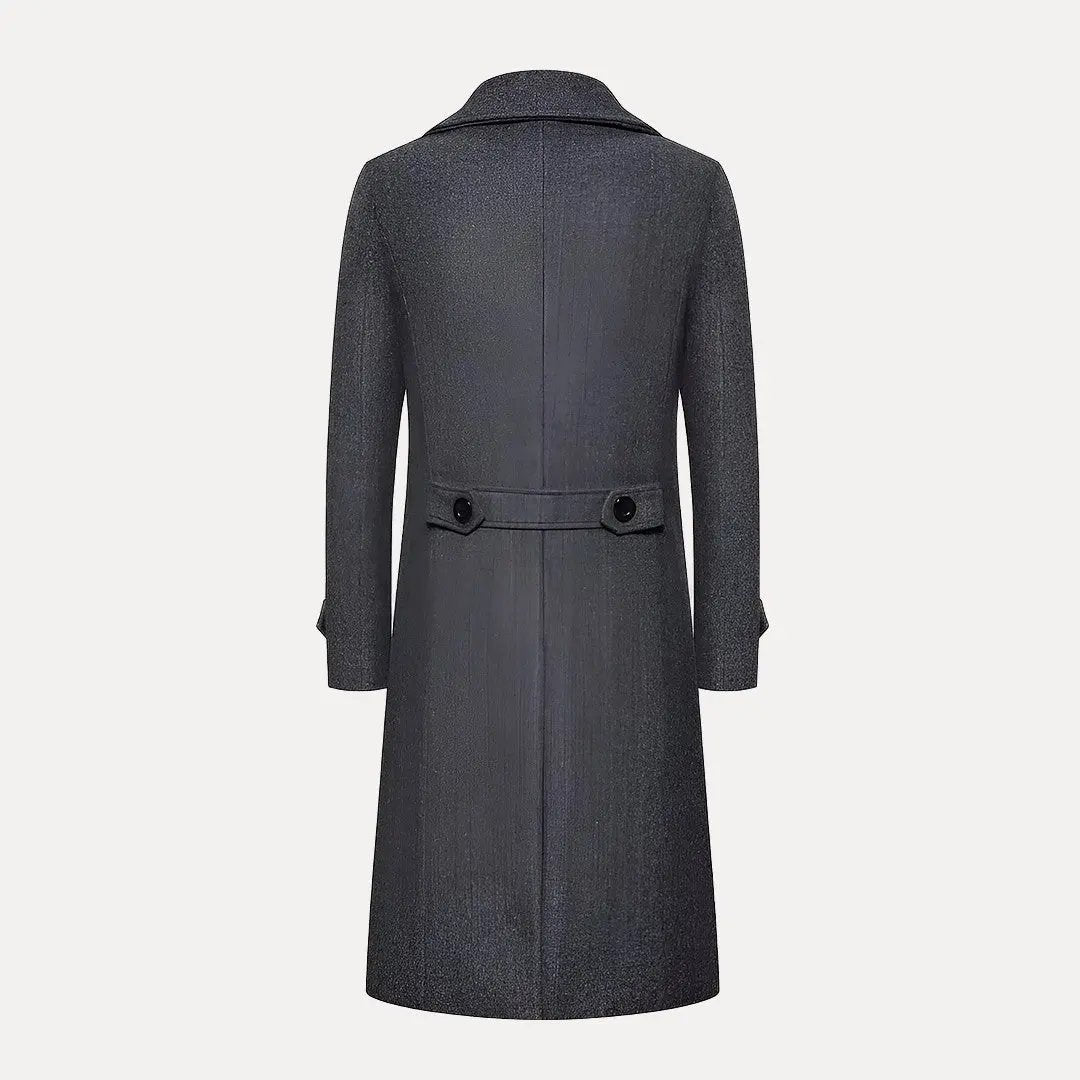 Mirla | Dubbelknäppt Knappar Ull Trenchcoat-Eva Jonsson