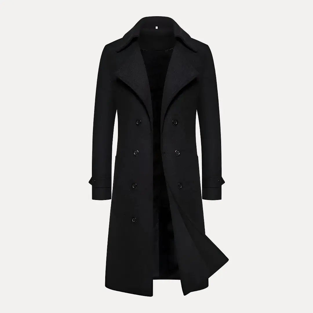 Mirla | Dubbelknäppt Knappar Ull Trenchcoat-Eva Jonsson