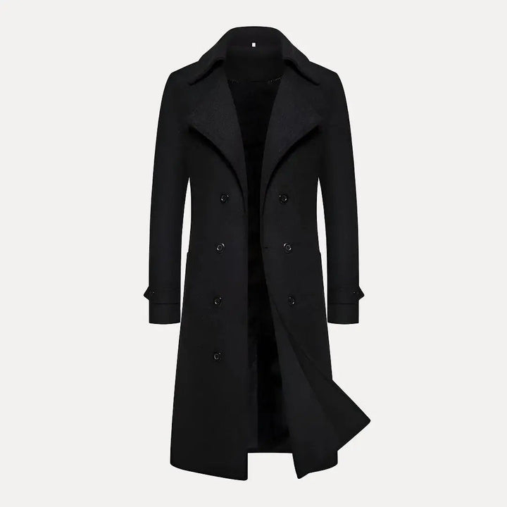 Mirla | Dubbelknäppt Knappar Ull Trenchcoat-Eva Jonsson